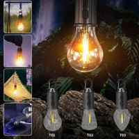 Waterproof LED USB Rechargeable Camping Light Bulb with Hook