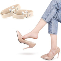 High Heel Shoe Straps with Pearl & Rhinestone Accents