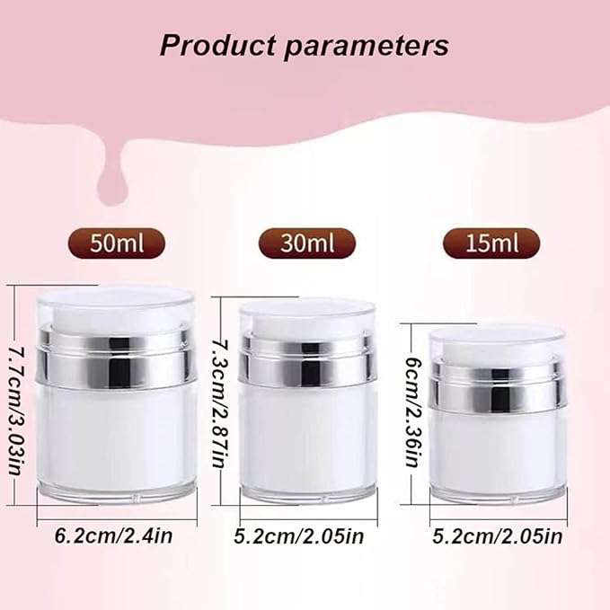 Vacuum Press Pump Bottle Dispenser Portable Cosmetic Container