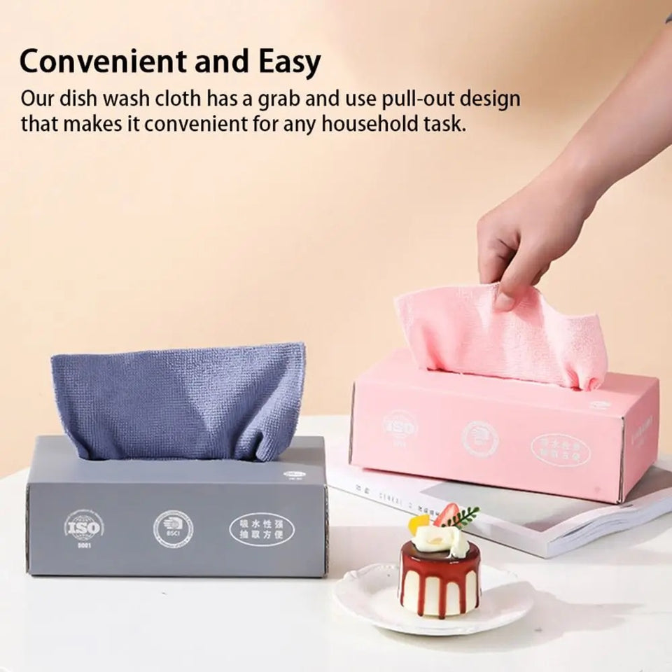 10Pcs Microfiber Cleaning Cloth Thickened Magic Wipe Home Kitchen