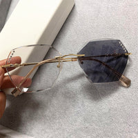 Rimless Anti Blue Light Photochromic Lenses Transition Glasses