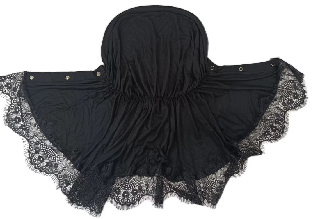 Elegant Lace Collar Hijab Cap