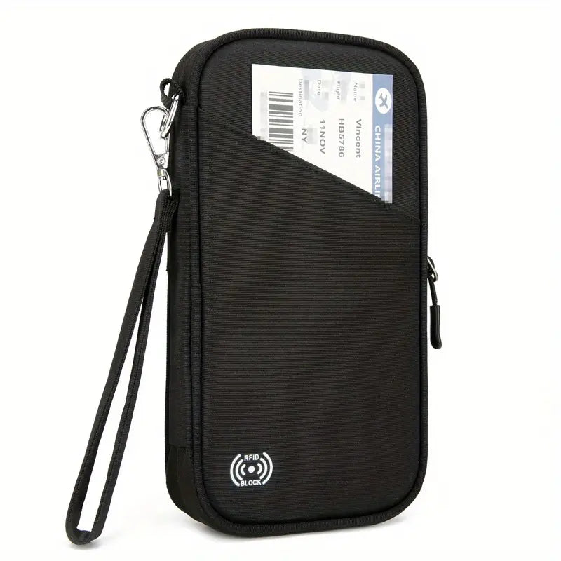 Unisex Multi-Functional family Passport Holder, with Adjustable Shoulder Strap