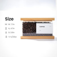 Bamboo Wood Grain Food Storage Dispenser