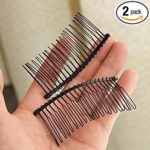 2 Pcs Wire Hair Side Comb Clips