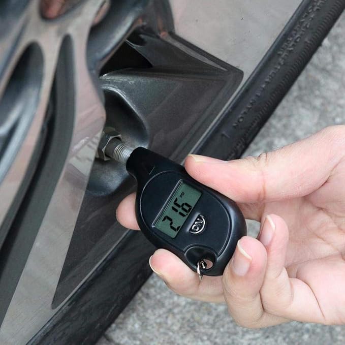 Digital LCD Mini Keychain Tire Pressure Gauge