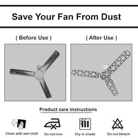 4Pcs Dust Proof Three Blade Ceiling Fan Cover