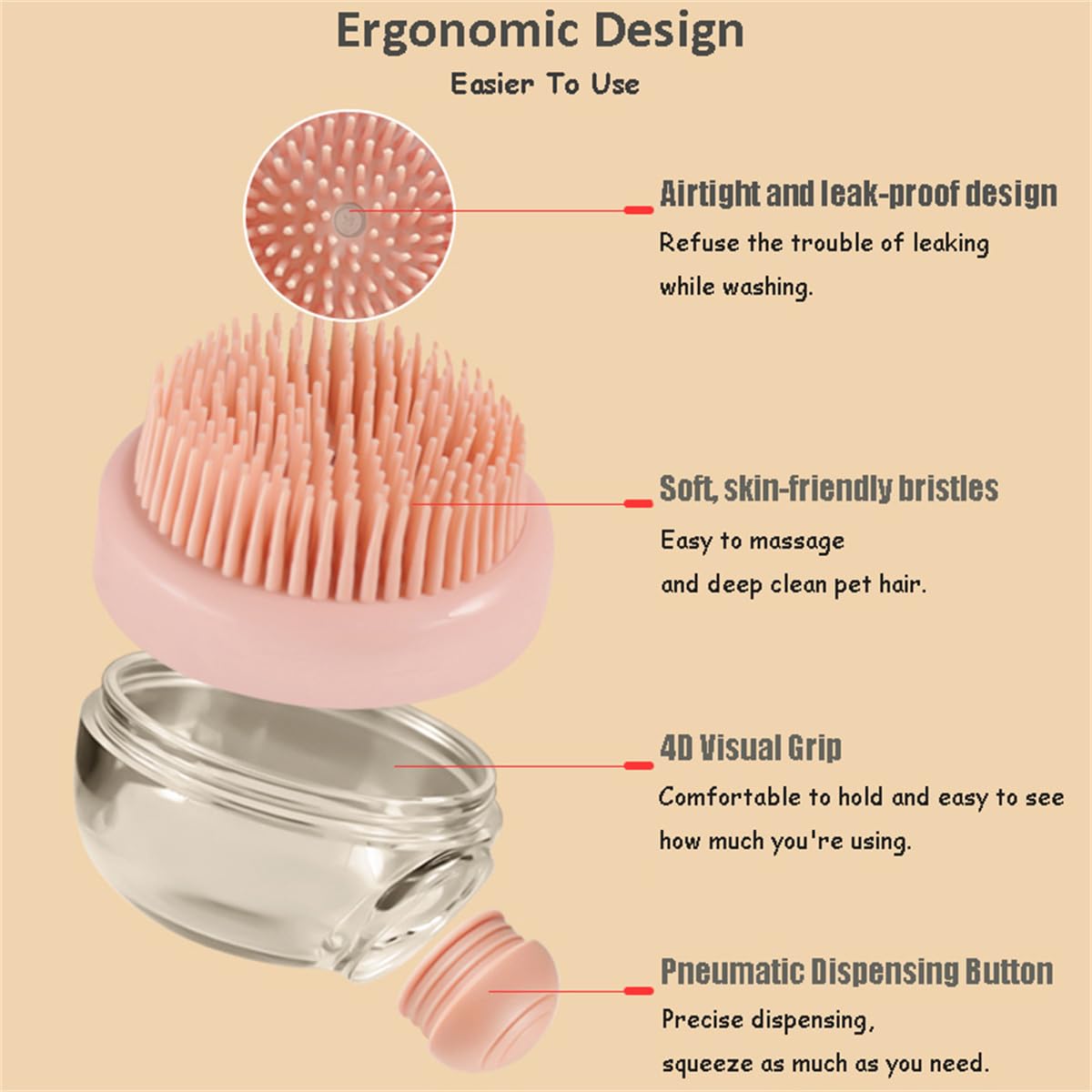 Hair Scalp Massage & Bathing Brush Set