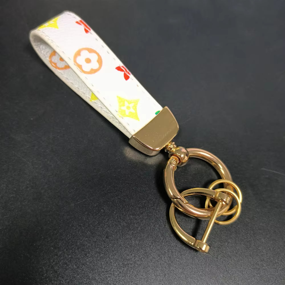 LuxeRide PU Leather Keychain