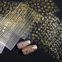 Elegant Gold Nail Art Stickers
