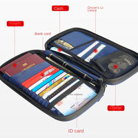 Waterproof Travel Passport Wallet With Adjustable Strap