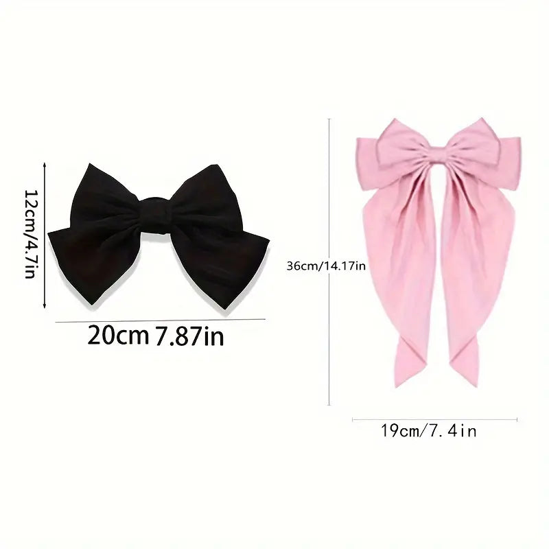 Elegant Ribbon Bowknot Hair Clip for Women