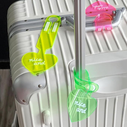 Heart-Shaped PVC Luggage Tags