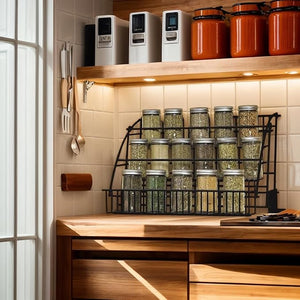 Kitchen Spice Countertop Pull-Down Pantry Cabinet Organizer