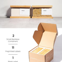 Bamboo Wood Grain Food Storage Dispenser