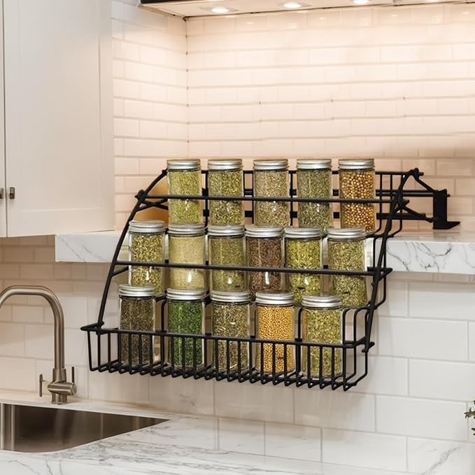 Kitchen Spice Countertop Pull-Down Pantry Cabinet Organizer