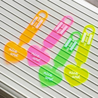 Heart-Shaped PVC Luggage Tags