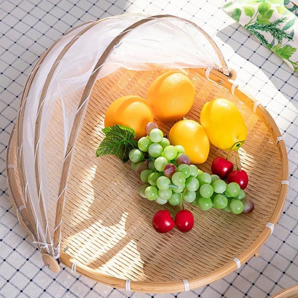 Hand-Woven Bamboo Food Basket