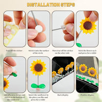 Cute Sunflower Car Dashboard Decor