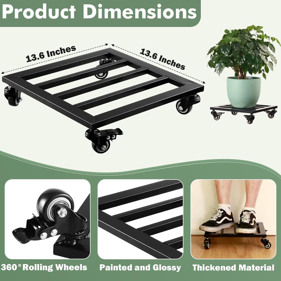 Movable Wheel Plant Stand