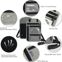 RFID Blocking Neck Wallet Travel Pouch