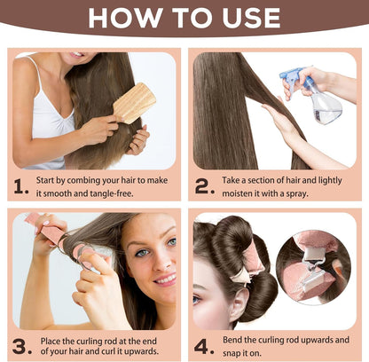 Heatless Curls Rolling Overnight Hair Curlers
