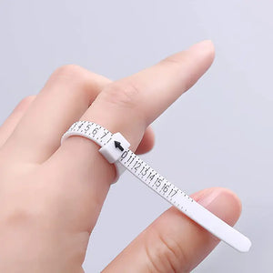 Reusable Plastic Finger Ring Size Measuring Tape