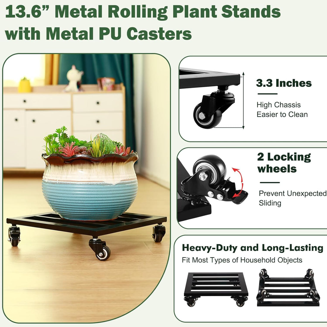 Movable Wheel Plant Stand
