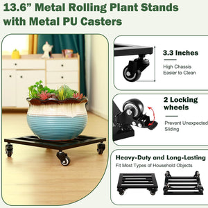 Caddy with Heavy Duty Wheel Plant Stand
