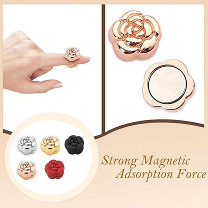 Elegant Flower Magical Magnetic Pin (4 Pairs)