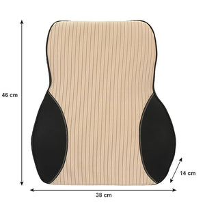 Car Seat Back Rest Long Cushion Beige