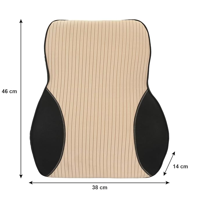 Car Seat Back Rest Long Cushion Beige