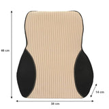 Car Seat Back Rest Long Cushion Beige