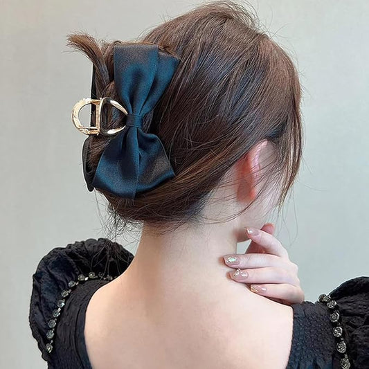 Women's Elegant Butterfly Hair Claw Clip with Bow