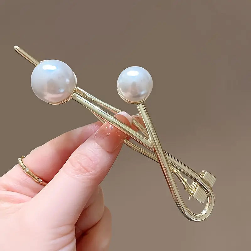Faux Pearl Decorative Hair Clip