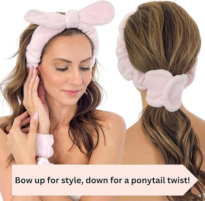 Fluffy Skincare Headbands & Ponytail Holder