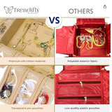 Trendifly Silk Royal Traditional Jewellery Organiser Bag