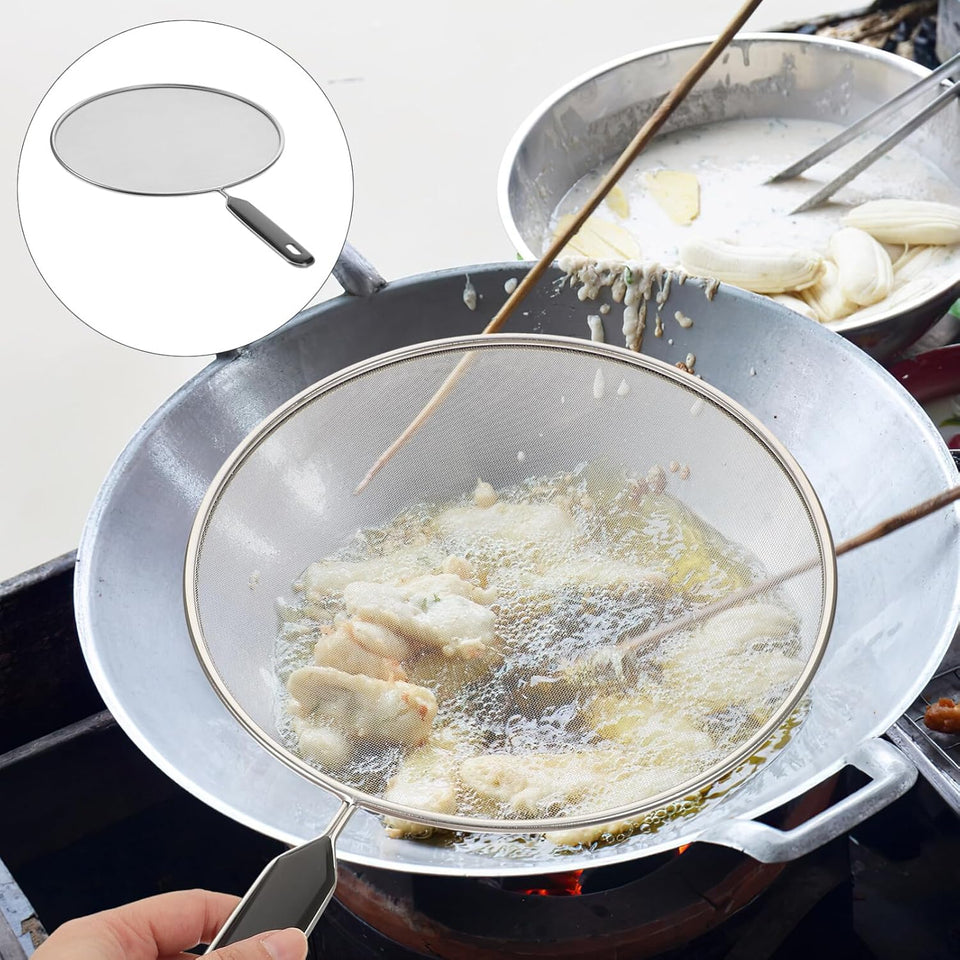 Fine Mesh Oil Guard for Safe & Clean Cooking