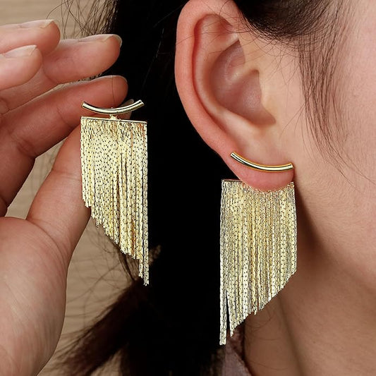 Elegant Waterfall Party Tassel Earrings