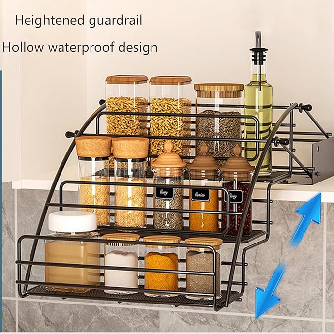 Kitchen Spice Countertop Pull-Down Pantry Cabinet Organizer