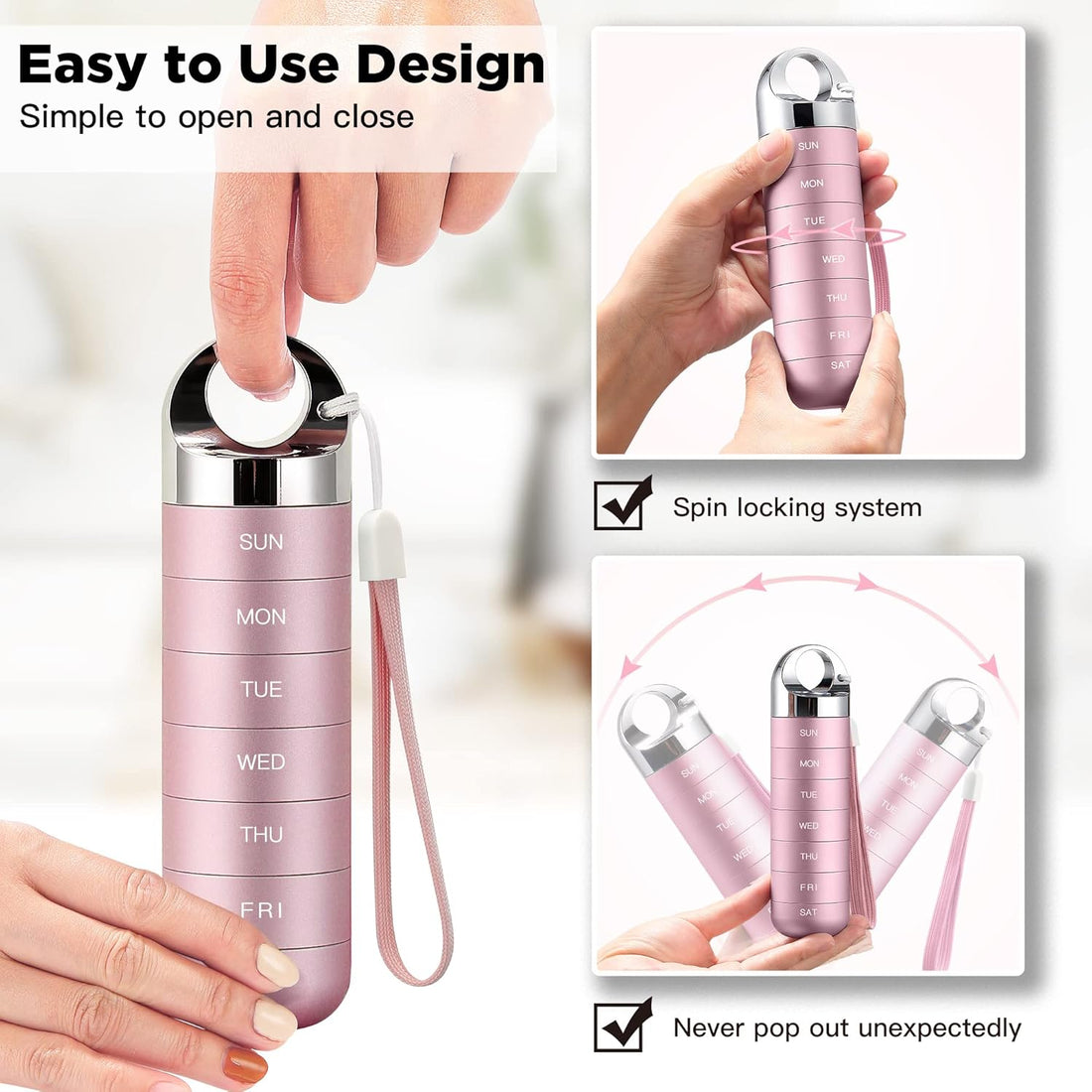 7-Day Pill Case Tablet Organizer