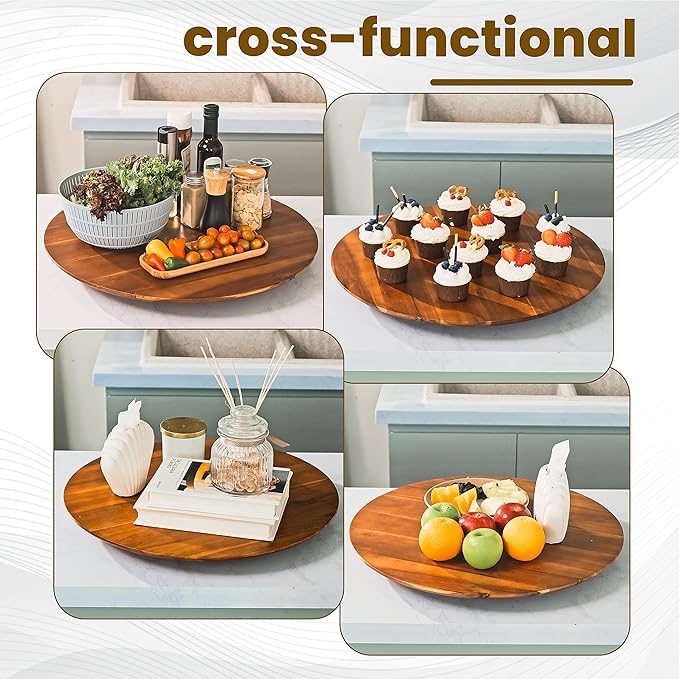 Wooden Turntable Serving Tray