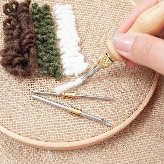 Wooden Handle Embroidery Pen Punch Needle