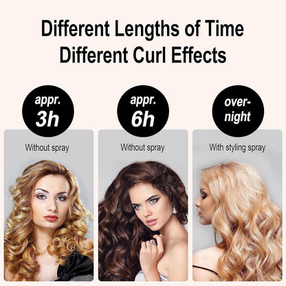 Heatless Curls Rolling Overnight Hair Curlers