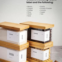 Bamboo Wood Grain Food Storage Dispenser