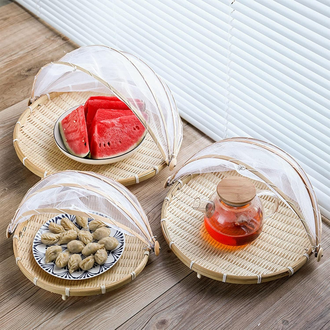 Hand-Woven Bamboo Food Basket