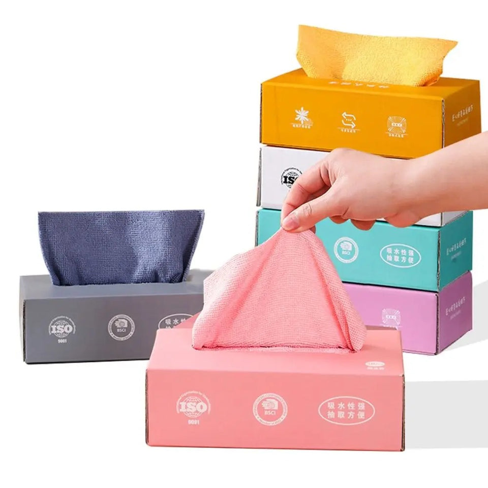 10Pcs Microfiber Cleaning Cloth Thickened Magic Wipe Home Kitchen