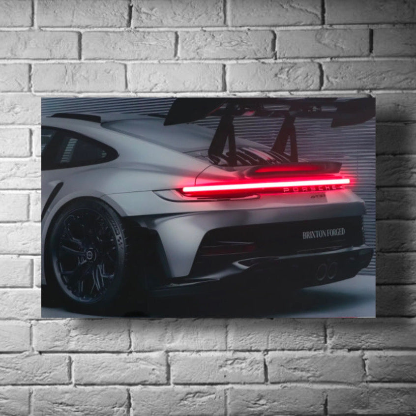 Luxury Car Art with LED Glow (Porsche GT3RS)