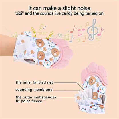 Newborns Baby Silicone Molar Teether Gloves
