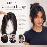 Clip-In Curtain Bangs Hair Topper